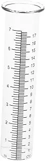 Outdoor Rain Measuring Container Set 2 Pcs Rain Gauge Glass Holder Large Numbers for Easy Reading Safe for Precipitation Monitoring
