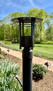LED Dark Sky Post Light Burnished Bronze - NEW