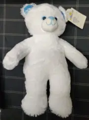 BUILD A BEAR White & Blue Snow Hugs Bear Stuffed Full Size Plush New With Tags