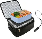 Portable Oven Food Warmer, 12V 60W Portable Food Warmer Personal Portable Oven Mini Electric Heated Lunch Box, for Reheating & Cooking Meals in Car, Truck, Office, Worksite