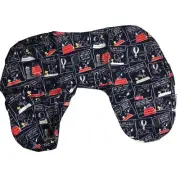 New NWT PEANUTS Snoopy Neck Pillow Travel Airplane Plane Comfort Inflatable Blue