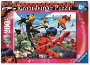 Puzzle XXL 200 elementów. Miraculous. Biedronka i Czarny Kot