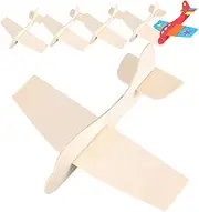Sosoport Blank Wooden Airplane Model Boys and Girls Assemble Plane Toy Balsa Wood Painting Kit