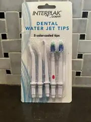 New Interplak Replacement Dental Water Jet Tips 5 Color Coded