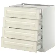 METOD / MAXIMERA base cb 4 frnts/2 low/3 md drwrs, white/Bodbyn off-white, 80x60x80 cm