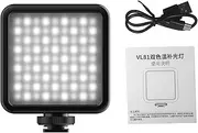Portable Video Light Lamp Bi-Color Dimmable 3200-5600K CRI95+ with Tr e Cold Shoe 1/4 Mounting with Rechargeable 3000mAh Battery for P graphy Video Vlog Lig ng Black One Size