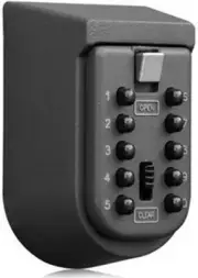 10-Digits Key Lock Box for outside Wall Mount, Waterproof Spare Key Storage Box