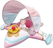 Airplane Float for Baby | Baby Ride Raft Pool Toys with Sunshade - Ergonomic Design Supports Comfort Outdoor Water Play Lounger for Family Lovers Coworkers