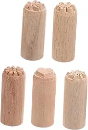 SEWOART Craft Accessories 5pcs 2cm Hand Carved Stamps for Clay Pottery Printing