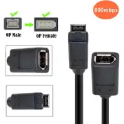 IEEE 1394 Cable 1394 6Pin Female to 1394b 9 Pin Male Firewire 400 to 800 Adapter