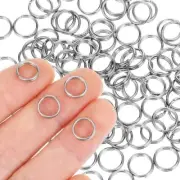 100 Pcs Small Split Key Rings, Stainless Steel Open Jump Rings Bulk Durable