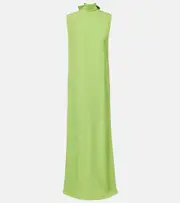 [Taller Marmo] Taller Marmo Miami crêpe cady maxi dress AU 16 green