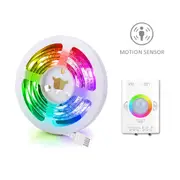 Sansai 1m RGB Multi-Colour Motion Sensor Rechargeable Strip Light