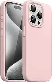 JETech Silicone Case for iPhone 15 Pro Max 6.7-Inch, Silky-Soft Touch Full-Body Protective Phone Case, Shockproof Cover (Pink)