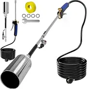 Propane Torch Weed Burner Kit,High Output 1,800,000 BTU,Heavy Duty Blow Torch Flamethrower with 10FT Hose for Weeding,Roof Asphalt,lce Snow,Road Marking,Charcoal