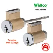 Whitco Door Lock Cylinder Pair-Suits Blaxland, Lawson & Mawson Locks W532000