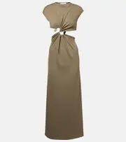 [Christopher Esber] Christopher Esber S-Buckle embellished maxi dress AU 8 green