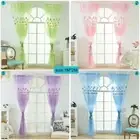 Offset Printing Sheer Curtain Yarn Tulle Windows Blind Screen Voile Panel
