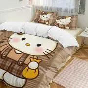 v914 Hello Kitty 3-Piece Twin Bed Set - Includes 1 Single Comforter And 2 Pillowcases Bedding - Fade Resistant Microfiber - Hello Kitty io914