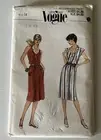 Vogue 7995 Vintage 80s Sewing Pattern Size: 14 Shirt-dress with two variations