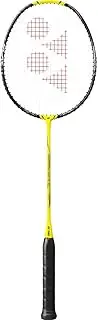 YONEX NANOFLARE 1000 Play Badminton Racquet|4U 5G|Lightning Yellow|Smash Speed|Medium Stiff|AERO Frame|Explosive Sonic Flare System|Head Light| Developed by Japan