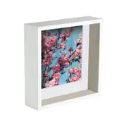 Nicola Spring 8 x 8 3D Shadow Deep Box Photo Frame - Craft Display Picture Frame with 6 x 6 Mount