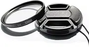 52mm Multi-Coated UV Protective Filter and 52mm Lens Cap Compatible for Nikon AF-S DX NIKKOR 18-55mm Lens, for Sigma 30mm F1.4 Lens (1+1 Pack)