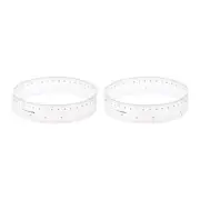 2pcs Film Ruler 16 Inch 0.1mm Scale PET Flexible Straight Ruler