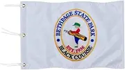 2BUT Bethpage Black Golf Pin PGA Flag Practic Putting Green Golf Flag For Backyard Garden Double-Sewn 600D Nylon Miniature Pin Flag (A 20"X13" Grommet)