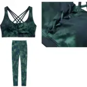 Victoria's Secret Strappy Back Lace-Up Sport Bra & LEGGING SET- SIZE M / 10 NEW