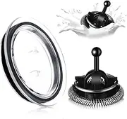Feekoon Milk Frother Whisks Compatible with Nespresso Aeroccino 3/4/XL, Lid Cover Compatible with Nespresso Aeroccino 3 Machine, Replacement Milk Frother Parts Machine Accessories (Whisk & Lid)