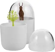 VERDANVERSE 2pcs Toothpick Storage Box Toiletries Portable Tiny Product Keeping Holders Mini Organizer Holder Toothpick Reusable Mouth Toothpicks Travel Dispense Small Cotton Tip Home
