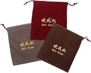 Healeved 3 Pcs Travel Hair Dryer Drawstring Bag Storage Bag for Hair Dryer Drawstring