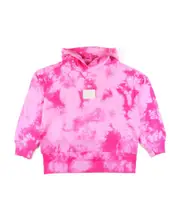 MM6 Maison Margiela Kids Tie-Dyed Drop Shoulder Hoodie 16Y Pink