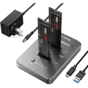 Offline M.2 SSD Cloner - ACASIS Dual-Bay NVMe Duplicator with Aluminum Cooling