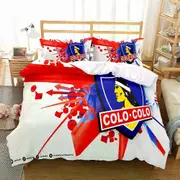 v1816 Bed Sheets Unin Espaola Colo Colo Universidad Catlica Football /pcs Bedding Set Single Double Queen King Bed Linen Set 3-Piece Bedding Set (1 Du