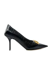Balenciaga BB Logo Plaque Pointed Toe Pumps 35,37,38.5,39 black
