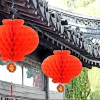在飛比找蝦皮購物優惠-折疊燈籠中國新年裝飾紙塑料燈籠批發原裝