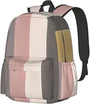 [vacsAX] A warm and rustic colour scheme School Backpack Rucksack Large Capacity Back Pack with Front Pocket Lightweight School Bags