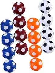 NAMOARLY 16Pcs Foosball Replacement Balls for Tabletop Soccer Game Durable Vivid Colors Easy to Store for Foosball Tables
