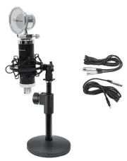 Rockville RCM03 Studio Podcast Recording Microphone+Samson Desktop Mic Stand