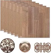 ATOMSTACK 6PCS Plywood, 12" x 12" Unfinished Wood for Crafts Laser Engraving, Woodworking Models, Crafts, Painting, Carving, Stenciling, Home Decorating (Black Walnut)
