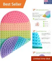 Non-Slip Silicone Toddler Bath Mat with 319 Suction Cups - Machine Washable