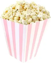 OFFSCH 48pcs Box Snack Container Party Supplies Popcorn Containers Paper Candy Container Popcorn Holders Cardboard Popcorn Party Candy Cartons Disposable Popcorn Box Pink