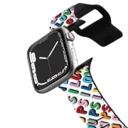 Apple Watch Series 4-6, SE (40mm) Impact Band PS I Love You 45 Rainbow Shadow White