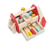 Le Toy Van 22cm Tool Box Screwdriver/Hammer Wooden Toy Role-Play Set Kids 3y+