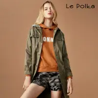 在飛比找momo購物網優惠-【Le Polka】迷樣軍旅剪接短褲-女(套裝/褲裝)