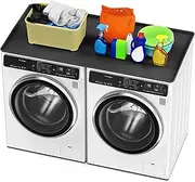 PLOSIF Washer Dryer Countertop - Large 54"×26.8" Washer and Dryer Covers, Non-slip Waterproof Washing Machine Cover Protector Top Load, Black