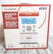 Eton ZoneGuard American Red Cross AM/FM Weather Alert Clock Radio Flash Beacon