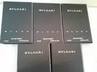 Lot Of 5 x BVLGARI Black Men's Perfume Samples ,Vials, Cards Discontinued
